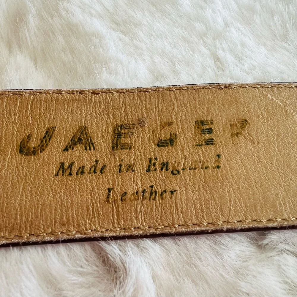 Vintage Jaeger Leather Belt – Made in England  Size 28”
